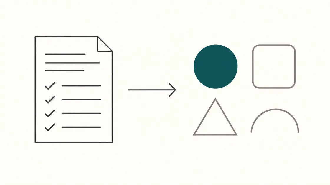 A completed design brief leading to a group of possible abstract logo directions