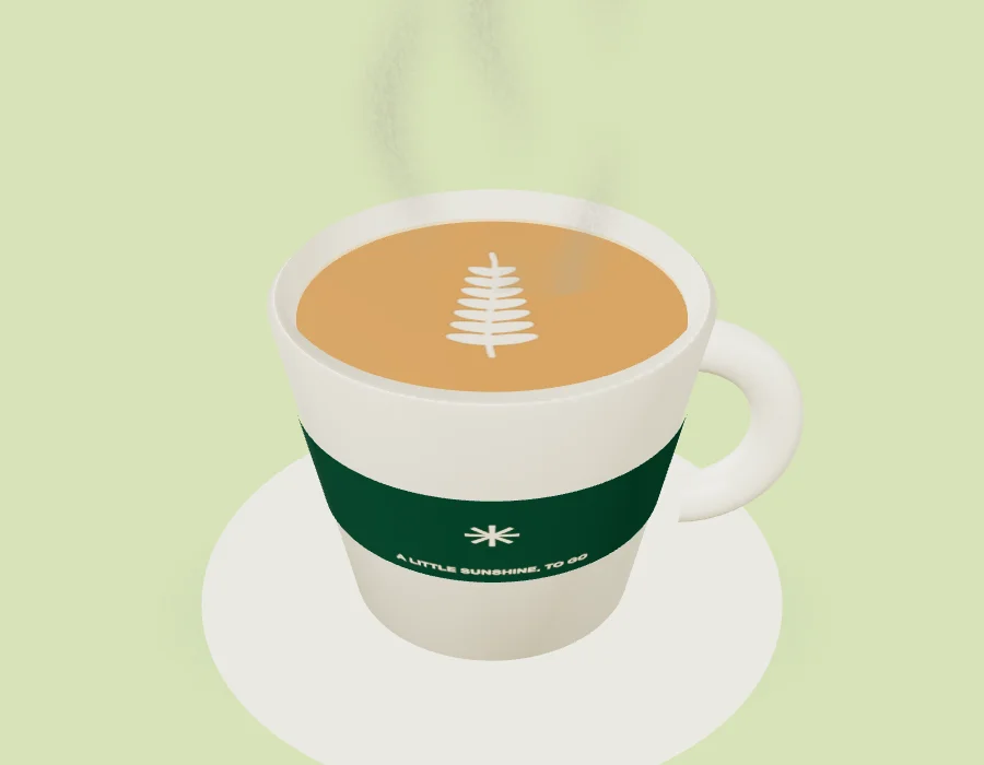 Original coffee illustration: Finish with a flourish.